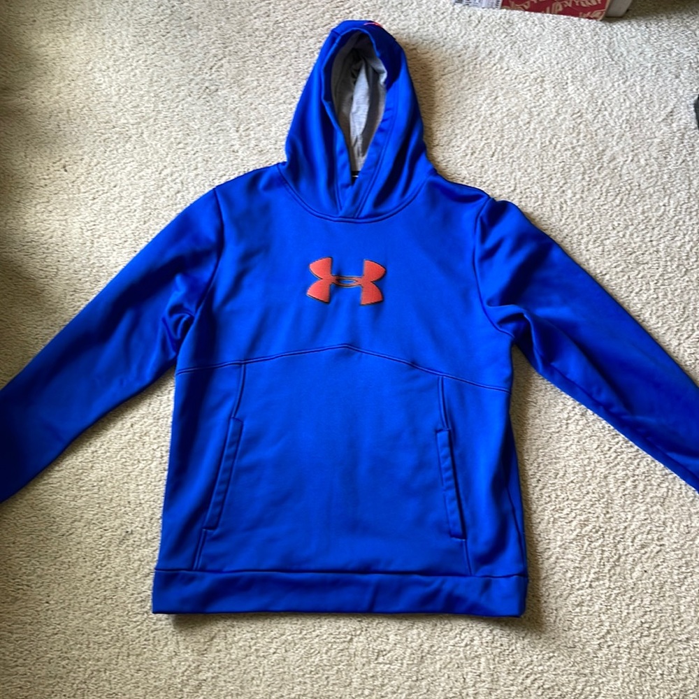 Blue and Orange Under Armour Hoodie (LIKE NEW!)